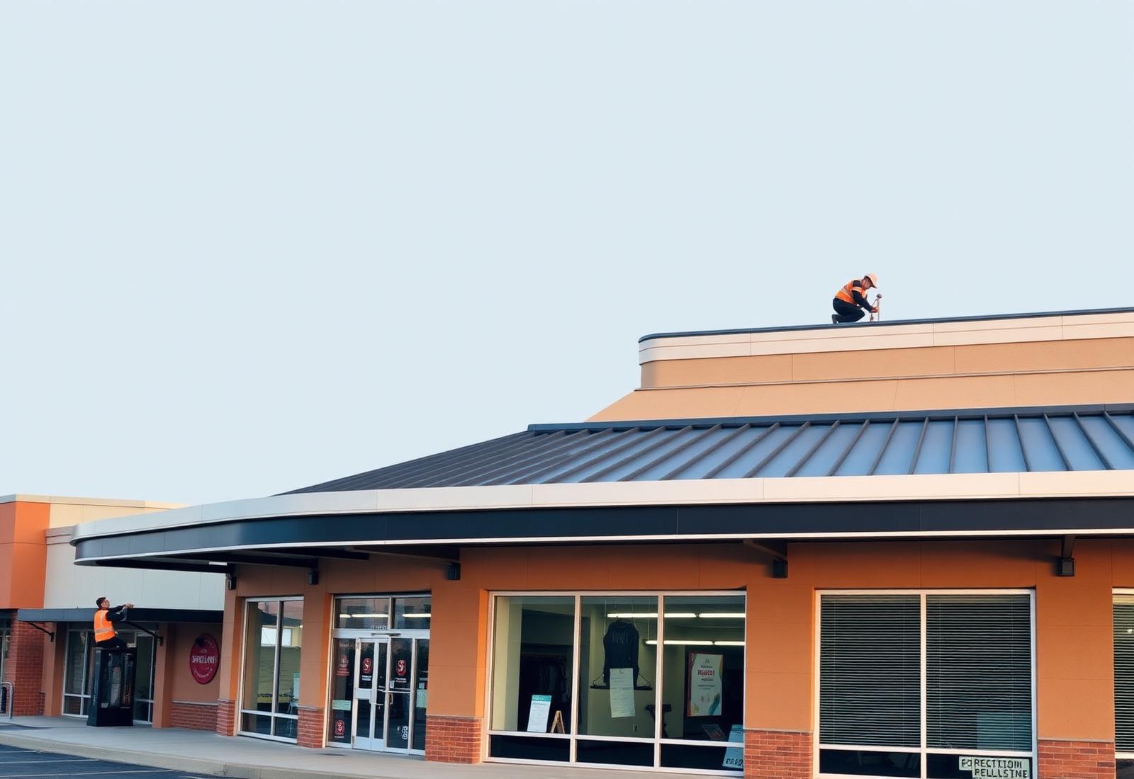 Retail Center Roof Coating
