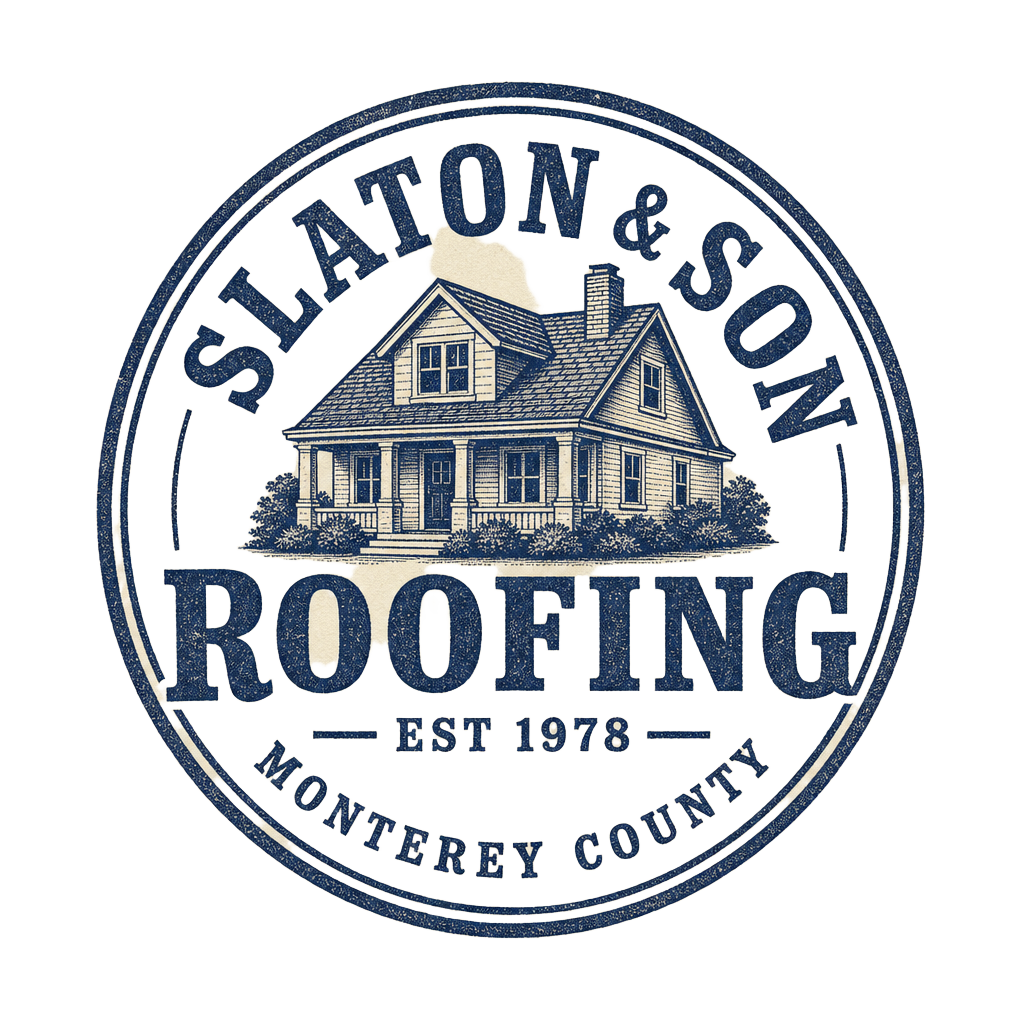 The original Slaton & Son Roofing emblem, est. 1978
